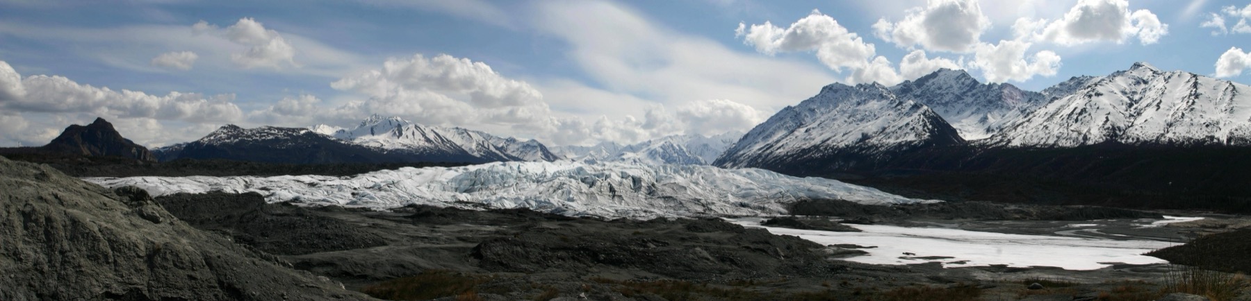 Guided adventure route with glacier panorama for travel insurance comparison